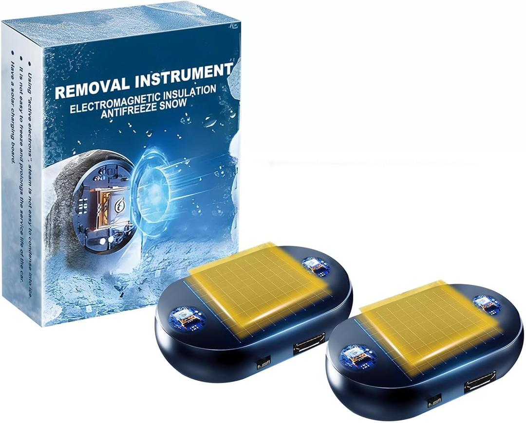 2 x Anti-Freeze Electromagnetic Car Snow Removal Device - Molecular Interference Antifreeze Instrument, Quick Electromagnetic Snow Removal Defroster & Anti Freeze Device for Car