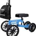 All Terrain Knee Scooter with Disc Brake System, Steerable Knee Walker for Adults for Foot Surgery, Broken Ankle - Rover Scooter for Broken Foot Injured Leg Crutch (Blue)