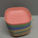 Tioncy 24 Pcs Fatigue Relief Cat Bowl 5.7 Inch Shallow Cat Food Dish Wide and Small Pet Wet Feeding Bowl for Kitten Short Legged Kitten Ferrets Feral Small Animals(Blue, Green, Pink, Beige, Classic)