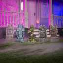 JOYIN 17 Halloween Foam RIP Graveyard Tombstones (5 Pack), Halloween Tombstones Outdoor Decorations for Graves Decorations with 12 Metal Stakes for Cemetery Yard Lawn Party Decor