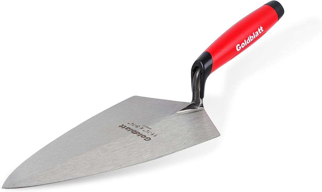 Goldblatt Pro Philadelphia Brick Trowel, 11-1/2"x5-3/4", One-Piece Steel