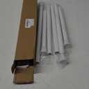 MEXAU 2 Pack White Spring Tension Curtain Rod 28-48 Inches,7/8" Adjustable Curtain Rod No Drilling,Spring Curtain Rod for Windows Kitchen Closet Doorway