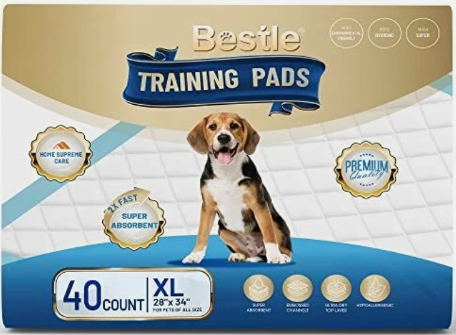 Extra Large Absorbent Training Pads for Dogs Puppy Training Potty Pads, 40 Count