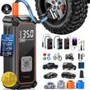 OlarHike Tire Inflator Portable Air Compressor, 7500mAh, Dual Power, Auto Air Pump for Car Tires, Motorcycle, Bicycle, Electric Pump with LED Light & Digital Pressure Gauge, Gift for Mom