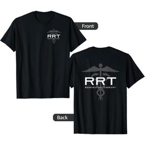 Respiratory Therapy - RRT - Front/Back - Respiratory Care T-Shirt, Size S