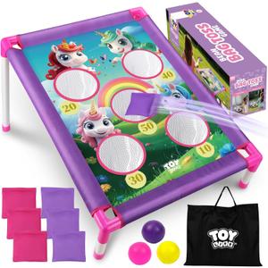 TOY Life Bean Bag Toss Game, Carnival Party Games, Cornhole Set for Kids Outdoor Games, Outside Toys for Kids Ages 4-8, Yard Outdoor Toys for Toddlers 3-5, Gifts for 3 4 5 6 7 Year Old Girls & Boys