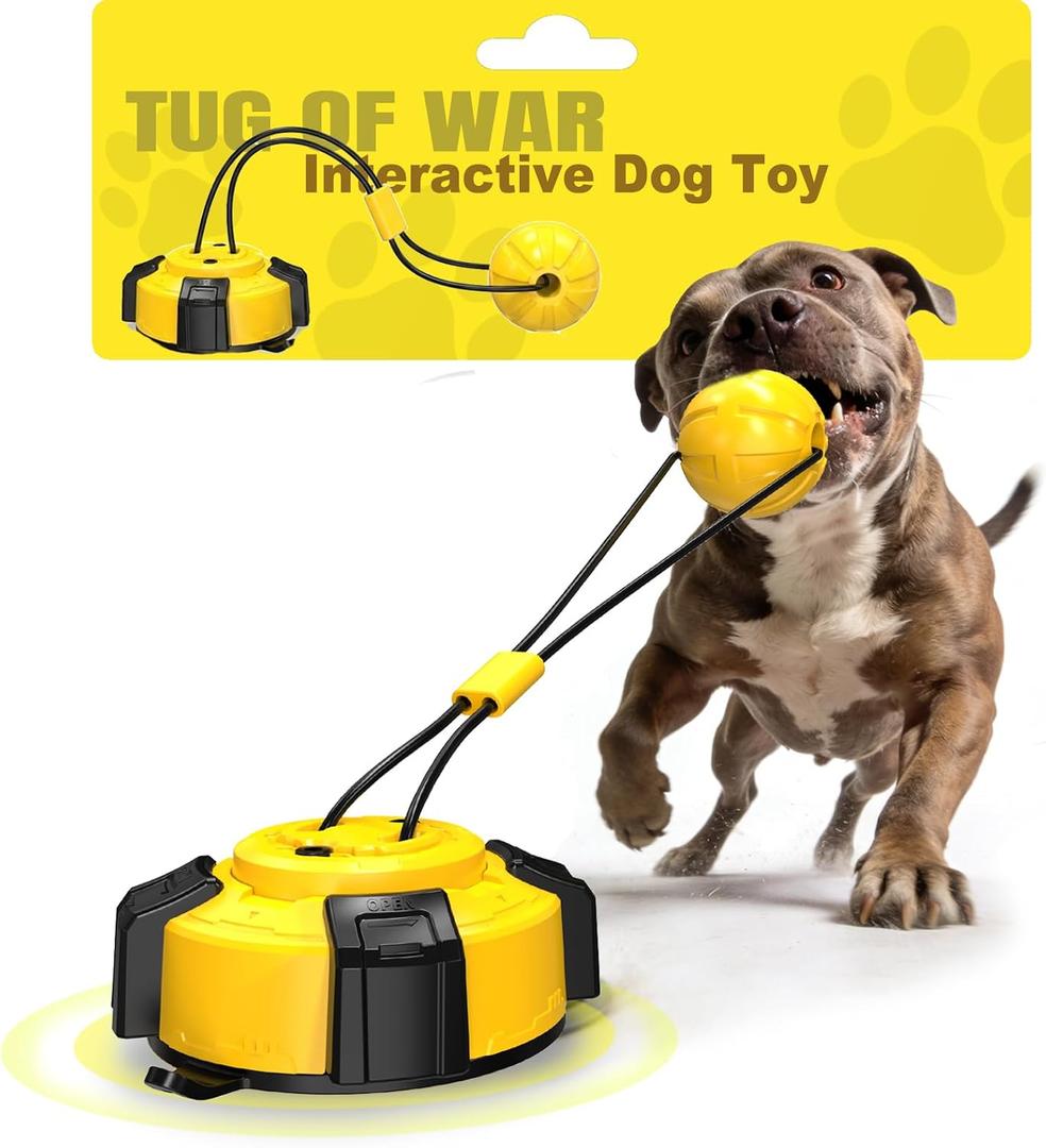 Interactive Dog Toys Tug of War - Dog Enrichment Stimulating Chew Toy with Suction Cup to Keep Them Busy for Aggressive Chewers, Puppy Teething Puzzle Rope Toy for Small Medium Large Dogs