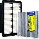 Engine Cabin Air Filter Set for Kona (2018-2023) | for Veloster (2019-2021), for Soul (2020-2025) 1.6/2.0L, Replace 28113-F2000, 97133-D1000