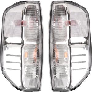 Tail Lights With Halogen Bulbs Compatible With 2005-2021 Nissan Frontier, 2009-2012 Suzuki Equator Rear Light Brake Lamps Clear Lens 26555-EA825 NI2800170 (clear)