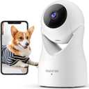 owltron Indoor Security Camera 2K, 360 Cameras for Home Security with Motion Detection, 2.4G WiFi for Baby/Pet/Nanny/Camara with Night Vision, Siren Alarm & 2-Way Audio, Compatible with Alexa (2K-1 Pack, White)