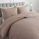 HoneiLife Quilt Sets King Size - Microfiber Bedspreads for King Bed, 3-Piece Lightweight Coverlets, Retro Bedlinen Sets, King Quilt Bedding Set All Season Use-Dark Khaki