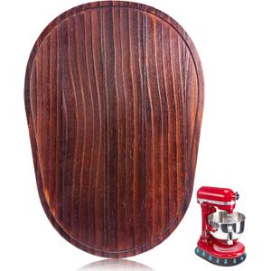 Stand Mixer Mat Compatible with Kitchenaid Bowl Lift 5-8 Qt Stand Mixer Kitchenaid Mixer Accessories, Appliance Sliders for Kitchen Appliance Wood Sliding Tray for Stand Mixer (Brown)