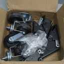 SOLEJAZZ Workbench Casters Wheels 920Lbs Retractable Casters Set of 4 Heavy Duty Side Mount Caster Rollers 3" Stepdown Castor Wheels for Bench Machinery Work Table with Installation Template, 4 Pack