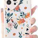 Lovmooful Compatible for iPhone 14 Pro Case Cute Flower Floral with Love Lens Bumper Protector for Girls Women Soft TPU Shockproof Protective Girly for iPhone 14 Pro-Big Floral
