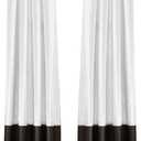 Lush Decor Prima Window Curtains Panel Set for Living, Dining Room, Bedroom (Pair), 54-inch x 95-inch, Black/White (16T004286)