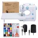 Sewing Machine for Beginners with Extension Table Portable Mini Sewing Machines Kit Supplies 12 Built-in Stitches with Needles Assorted Thread Kit Starter Kit Easiest for Adult and Kids