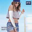 GOUNOD Arm Sleeves for Men Women,Compression Sleeves to Cover Arms for Men Working,Sun Sleeves for Men UV Protection (White)