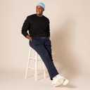 Amazon Essentials Men's Relaxed Straight Leg Fleece Open Bottom Sweatpant, Large