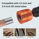 1/2" & 3/4" Metal Copper Pipe Cleaner Set,with 1/4 Hex Shank,Each Additional 3PCS Replaceable Brushes are Provided,for Cleaning Rust, Cleansing Copper/Bronze/Brass Pipes/Tubes for Soldering