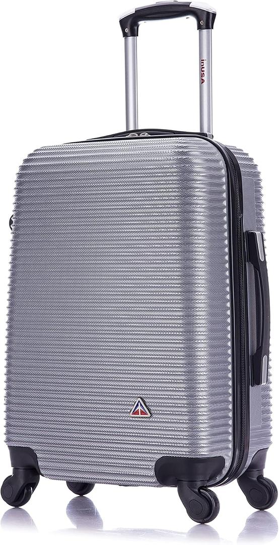 InUSA ROYAL 20-Inch Carry-On Hardside Spinner Luggage Lightweight Silver