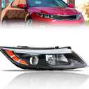 Right Halogen Headlight Assembly for 2014-2015 Ki-a Optima, Passenger Side Halogen Headlamp with Clear Lens Black Housing Amber Reflector, 1 PC