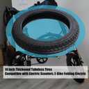 14 x 2.125 Tubeless Tire with Angled Valve14 inch Thickened Tubeless Tires Compatible with Electric Scooters, E-Bike 14x2.125/57-254 Folding Electric and more