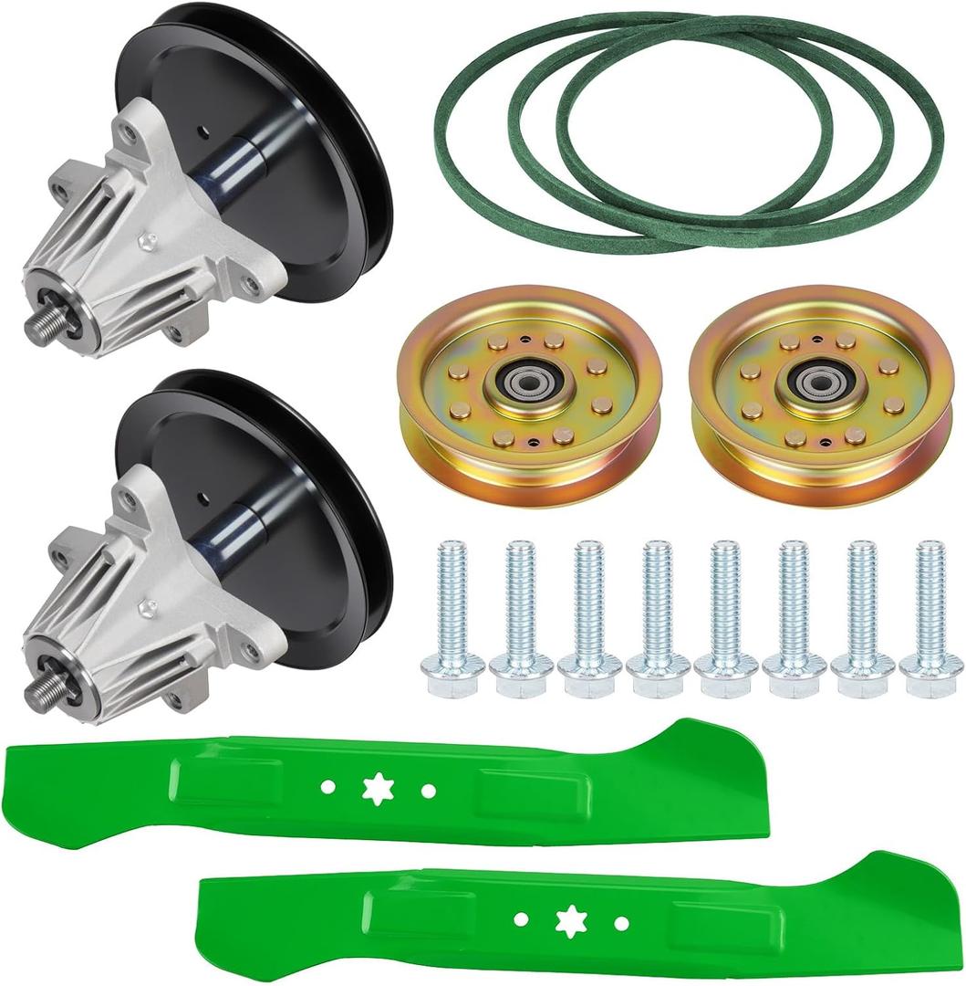 46 inch Deck Rebuild Kit Fits Cub Cadet LTX1045 LTX1046 LTX1046VT, 2 Spindles 618-04865 618-04636, 2 Blades 742-04290 942-04244, 2 Idler 753-08171, 103" Deck Belt 754-04219