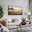 Wapluam Wall Decor For Living Room Canvas Prints Wall Art Bedroom Office Decoration Vintage Abstract Painting Rural Natural Landscape Pictures Artworks Ready To Hang Farmhouse Aesthetic Home Decor 40"L x 20"W