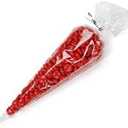 100 Extra Small Cone Shaped Treat & Favor Bags Size: 3. 1/8" x 7 3/4" (8cm x 20cm) Crystal Clear Cello/Cellophane Polypropylene - 100 Pcs (XS)