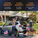 23 Cubic Feet Roof Bag – Safety Tested Heavy-Duty Waterproof Rooftop Cargo Carrier for All Cars & SUVs (with or Without Rack) – Includes Protective Mat & Storage Bag – Military-Grade 840D PVC