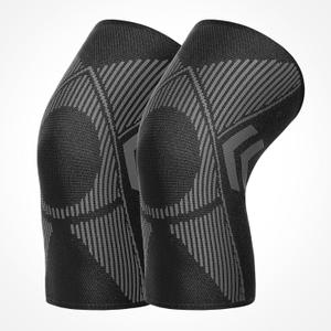 Knee Braces for Knee Pain Relief, 2 Pack Knee Brace for Meniscus Tear, Knee Compression Sleeves for Men & Women, Knee Support Pad for Working Out, Arthritis, ACL, Running, Joint Recovery (Large, Black)