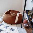 Big Joe Sports Ball Child-Sized Bean Bag Chair for Kids, Football Plush, Ultra-Soft Lightweight Polyester Blend, 2.5 Foot Refillable