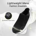 Men's Orthopedic Slip On Loafers: Classic Plantar Fasciitis Supportive Boat Shoes Walking Shoes, Lightweight Comfortable Arch Support Flat Feet Outdoor Casual Sneakers Black Size 10.5