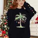 FAYALEQ Christmas Sweatshirt Women Christmas Tree Shirt Xmas Vacation Graphic Casual Long Sleeve Pullover Tops Blouse (Small)