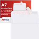 ACSTEP 500PACK 5 X 7 Envelopes, White A7 Envelopes Self Seal for Weddings, Invitations, Photos, Postcards, Greeting Cards Mailing,Baby Shower, Graduation