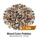 Pulovin 5 lbs Pebbles for Indoor Plants, Succulent, Bamboo, Vase, 3/8" Plant Rocks for Pots Indoor, Small River Rocks Decorative Pea Gravel, Highly Polished