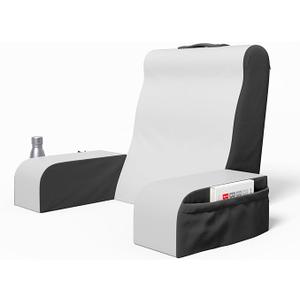 Kölbs Wedge Reading Cushion, Back Pillow for Bed Sitting Up, Cushion with Arms for TV Book Gaming Dorm Rooms, Backrest (Black)