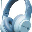 awatrue Kids Headphones, 74/85/94dB Volume Limiter, Foldable Wired Over Ear Headphones for Travel, 3.5mm Jack, Toddler Headphones for School, Chromebook, iPad, Tablet, Green