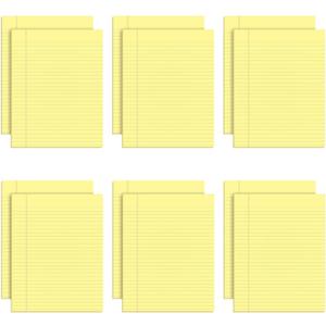 TOPS 7522 The Legal Pad Glue Top Pads, Legal/Wide, 8 1/2 x 11, Canary, 50 Sheets (Pack of 12)