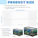 Sieral Aquarium Polycarbonate Canopy Set 19.37 x 9.37 x 0.12 Inch for 10/20 Gallon Without Center Brace Aquariums Cover Fish Tank Lid with a Hook Knife, Clear