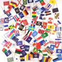 5 x QQSD Thin Blue Line American Police Toothpick Flag Small Mini Cupcake Topper Flags, 100 pcs