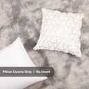 Christmas Pillow Covers 18x18 inch Set of 2,Christmas Pillows Tree White Faux Fur Throw Pillow Covers,Winter Holiday Farmhouse Cushion Case Decoration for Sofa Couch