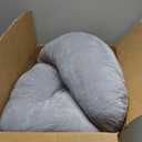 Momcozy Pregnancy Pillows for Sleeping, U Shaped Full Body Maternity Pillow with Removable Cover - Support for Back, Legs, Belly, HIPS for Pregnant Women, 57 Inch Pregnancy Pillow for Women, Grey