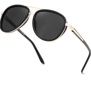 FEISEDY Retro Polarized Aviator Sunglasses for Women Men Vintage Square Sunglass With Classic Style B0259