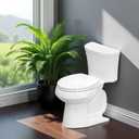 Plus Toilet Seat Round, Slow Close Toilet Seat, No-Slam, Magnetic Quick-Release Easy Clean, Easy Installation, SecureGrip Bumpers, Wobble-Free, Adjustable Fit, Plastic, White