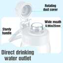 Water Bottles 32oz- BPA-Free Tritan Plastic, Fast Flow Spout Lid, Wide Mouth & Leakproof Design Hiking Water Bottle Suitable for Travel, Outdoors, Gym, Travel, Home, School(Clear)