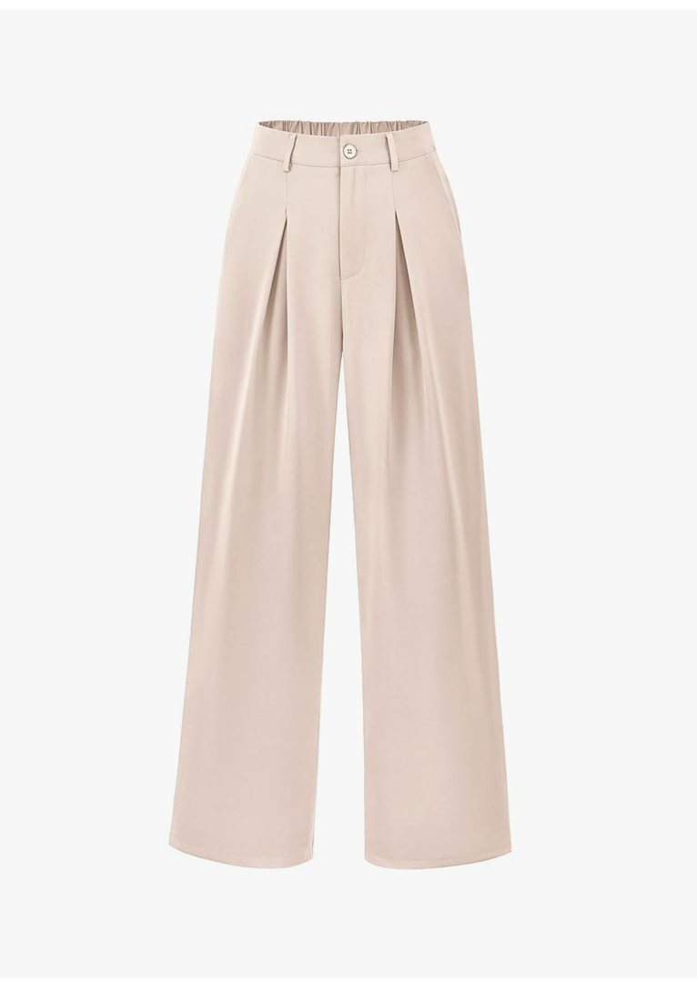 TFBM Women High Waist Palazzo Pants Fall 2025 Casual Wide Leg Trousers Loose Work Office Business Suit Pant Pockets Size M
