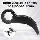 Pry Bar Wrench Adaptor Head, Crowbar Adapter Head, Adjustable Angle Head for Car Repairing Tools, Half Shaft Removal and Tight Spaces, Fits 1/2" Drive Ratchets Wrench