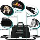 PetAmi Airline Approved Pet Carrier for Cat, Soft Sided Dog Carrier for Small Dogs, Cat Travel Supplies Accessories for Indoor Cats, Ventilated Pet Carrying Bag Medium Large Kitten Puppy, Large Black