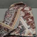 BESTSWEETIE 6ft Area Rugs for Living Room Washable Non Slip Carpet Low Pile Soft Vintage Print Pattern Rug for Bedroom Dining Room Kitchen Entryway Indoor-Burgundy / Brown / Brick / Black / Light tan